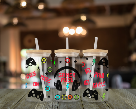 Gamer fuel 16 oz glass libbey