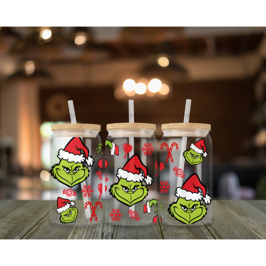 16 oz Grinch glass libbey